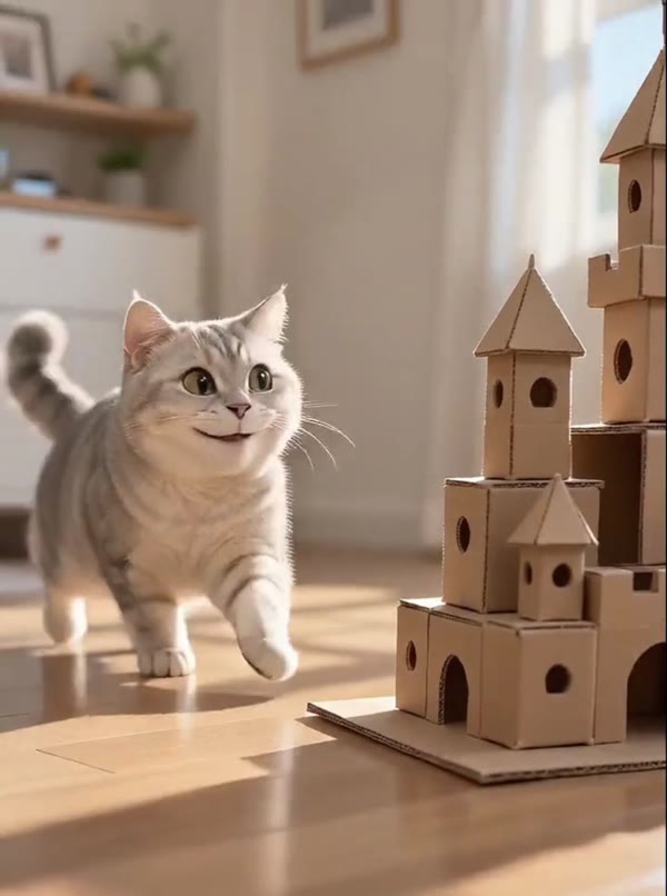 猫搭城堡的故事